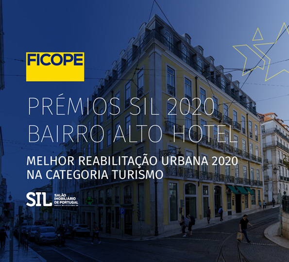Prémios SIL2020 BAIRRO ALTO HOTEL melhor Reabilitação Urbana 2020, na categoria Turismo